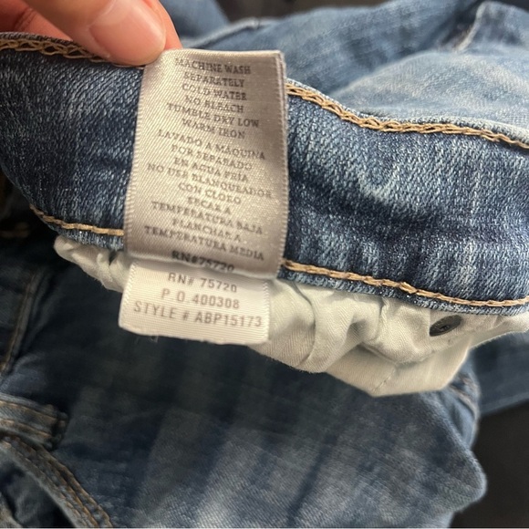 BKE Denim Jake Bootleg Jeans Mens Size 34R Dark Wash Distressed Denim Everyday - Picture 14 of 15